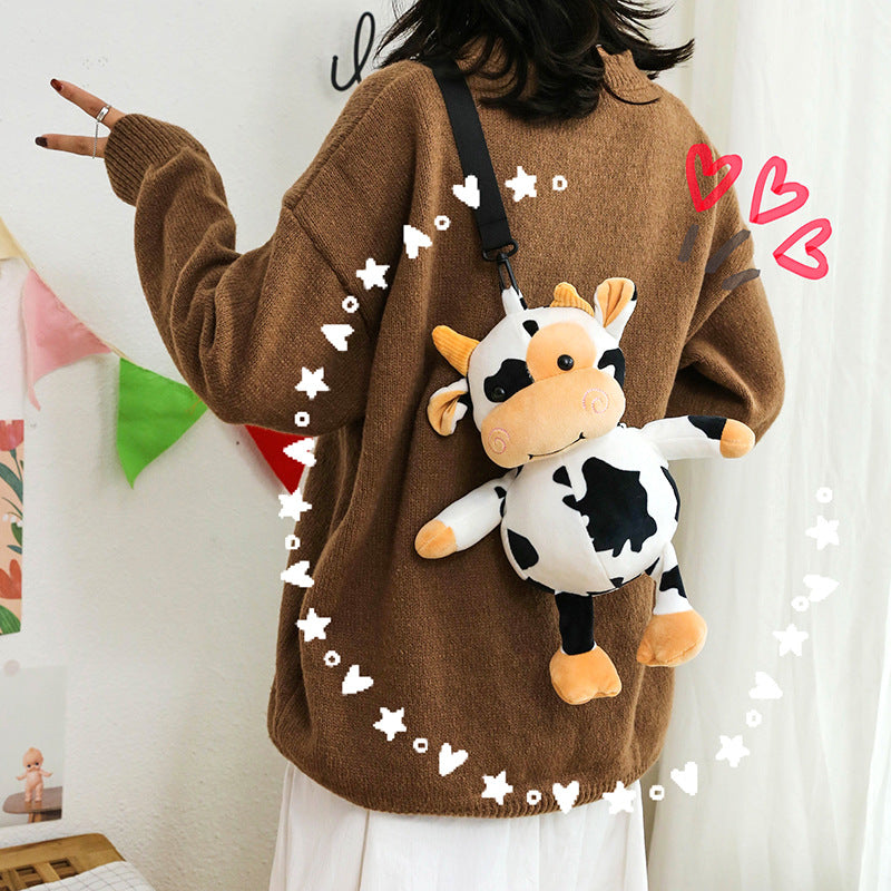 Wholesale Cute Cow Doll Plush Doll Crossbody Bag